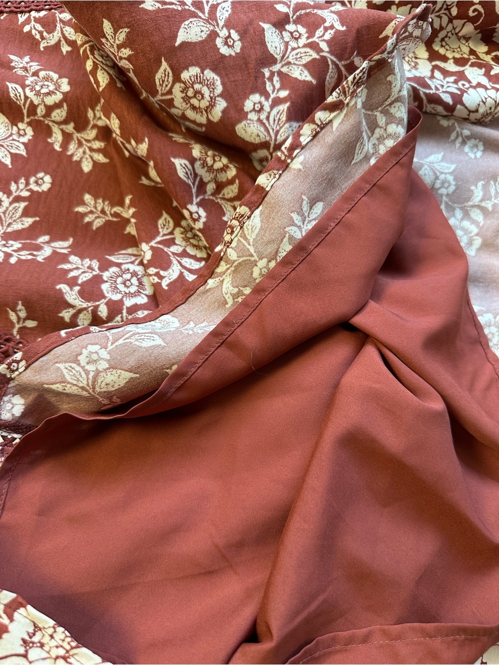 Altar’d State Rust Floral Tiered Maxi Skirt - Picture 3 of 8